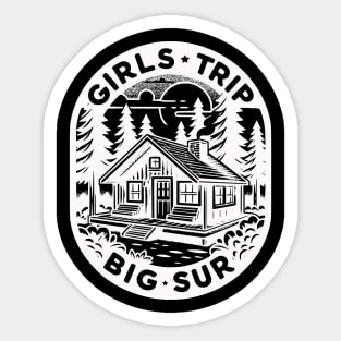 Big Sur Cabin Retreat | Girls' Forest Adventure Tee Sticker